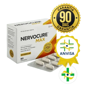 Caixa com suplementos Nervocure com 60 cápsulas